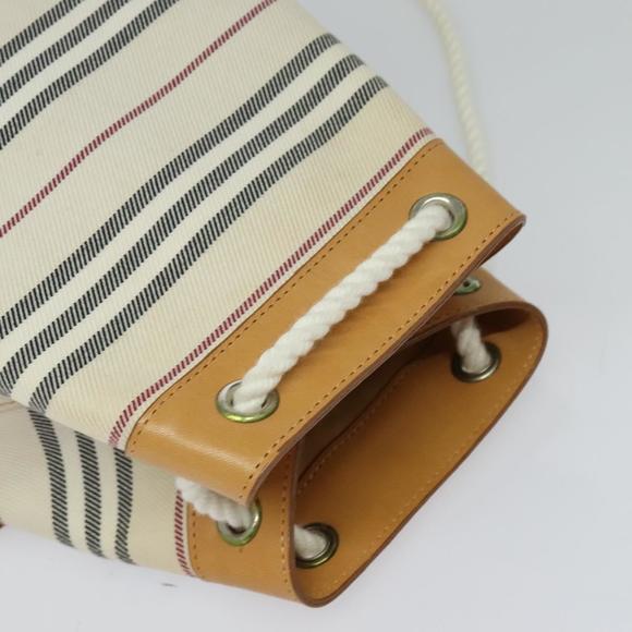 BURBERRY Shoulder Bag Canvas Leather White Auth bs23926 - Picture 6 of 16